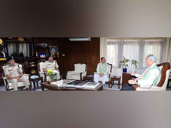 Arunachal Pradesh Governor Lt. General KT Parnaik (Retd.) reviewed the security scenario of the State at Raj Bhavan (Photo/ANI)