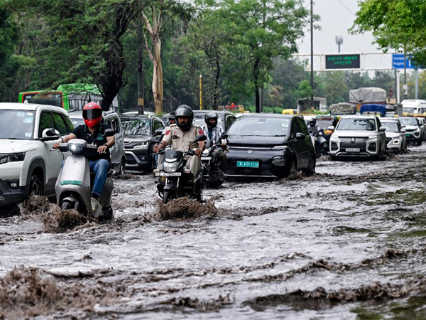Delhi faces waterlogging issues amid heavy rainfall (Photo/ANI) Delhi faces waterlogging issues amid heavy rainfall (Photo/ANI)
