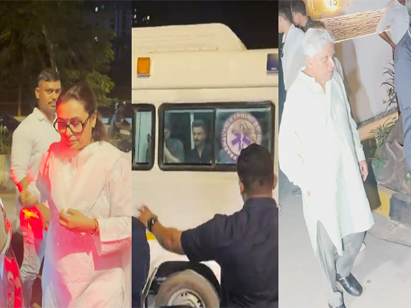 Celebs arrive at Kapoor's residence (Photo/ANI)