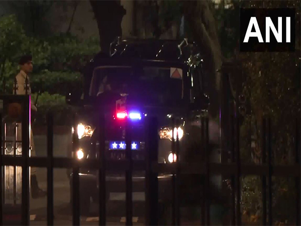 Navy chief Admiral Dinesh K Tripathi leaves in his vehicle from PM Modi's Lok Kalyan Marg residence (Photo/ANI)