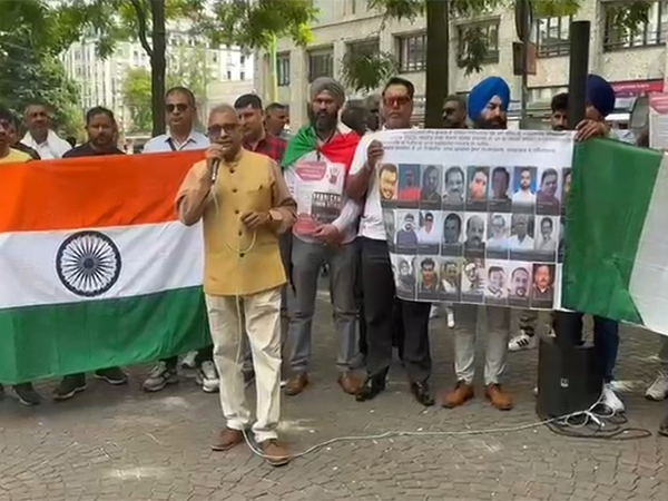 India diaspora holds protest in Milan against Pahalgam terror attack (Photo/ANI)