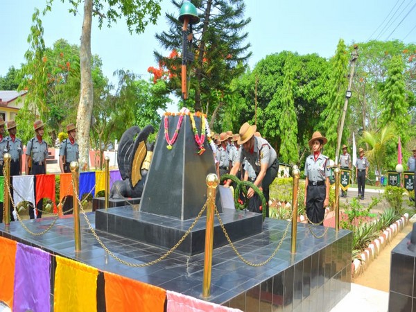 Assam Rifles organises wreath-laying ceremony in honour of rifleman Kalyan Kumar (Photo/ANI)