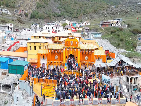 Portals of Badrinath Dham reopen after six months. (Photo/ANI)
