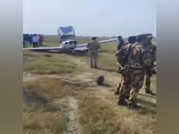 Trainer aircraft hits boundary wall of Dhanipur Airport in Aligarh (Photo/ District Information Officer, Aligarh)