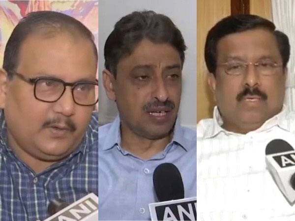 RJD MP Manoj Jha, Congress MP Imran Masood and Congress leader Syed Naseer Hussain (Photo/ANI)