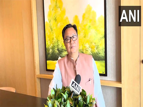  Union Minister of Parliamentary Affairs and Minority Affairs Kiren Rijiju (Photo/ANI)