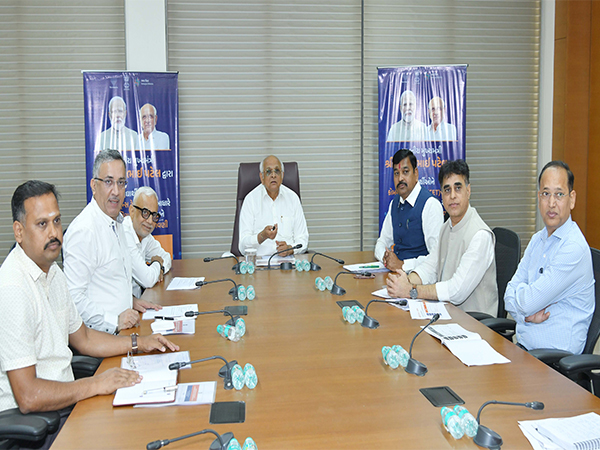 Gujarat Chief Minister Bhupendra Patel along with other officials (Photo/ANI) 