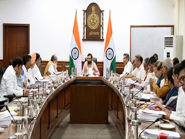 CM Nayab Saini chairs cabinet meeting. (Photo/ANI)
