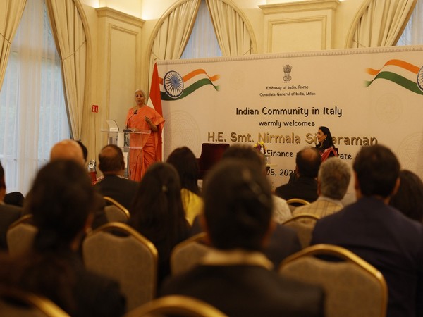FM Sitharaman addresses Indian diaspora in Milan(Photo: X/