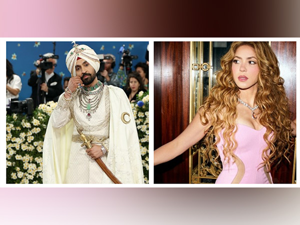 Punjabi actor Diljit Dosanjh with international singer Shakira (Image source: Shakira's Instagram and MTV)