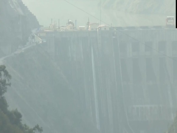 Visuals from Ramban-gates of Baglihar dam on Chenab are closed (Photo/ANI)