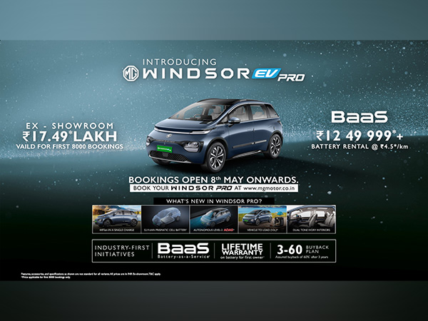 JSW MG Motor India launches MG Windsor PRO (Photo- MG) 