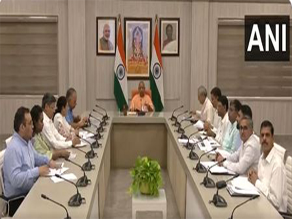 Uttar Pradesh Chief Minister Yogi Adityanath held review meeting with officials (Photo/ANI)