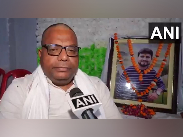 Sanjay Dwivedi, father of Shubham Dwivedi, who lost his life in Pahalgam Terrorist Attack (Photo/ANI)