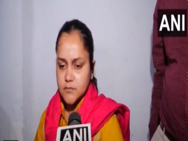 Pahalgam terror victim Shubham Dwivedi's wife (Photo/ANI)