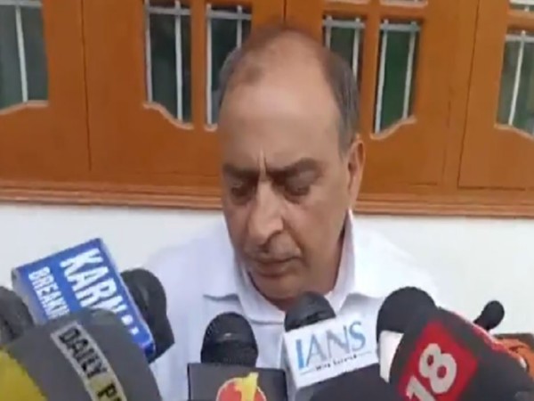 Rajesh Narwal, father of Indian Navy Lieutenant Vinay Narwal. (Photo/ANI)