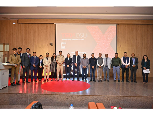 The iconic red dot at TEDxDSU served as a stage for changemakers and innovators, lighting up minds with powerful ideas.