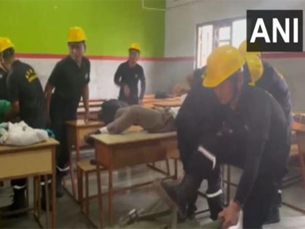 Mock drill conducted in Shillong. (Photo/ANI)