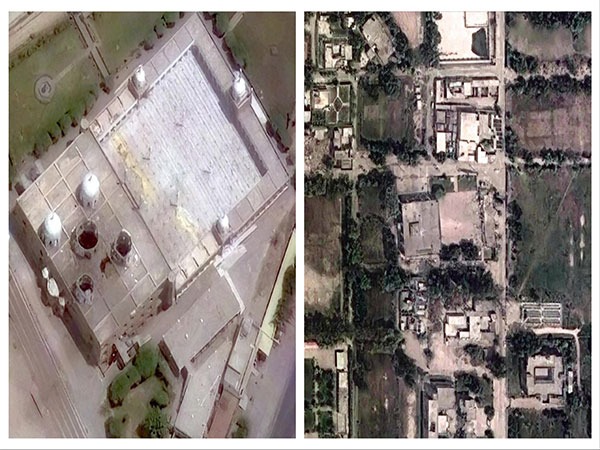 Satellite imagery showing destroyed terror camps in Pakistan. (Photo/Maxar via Reuters)