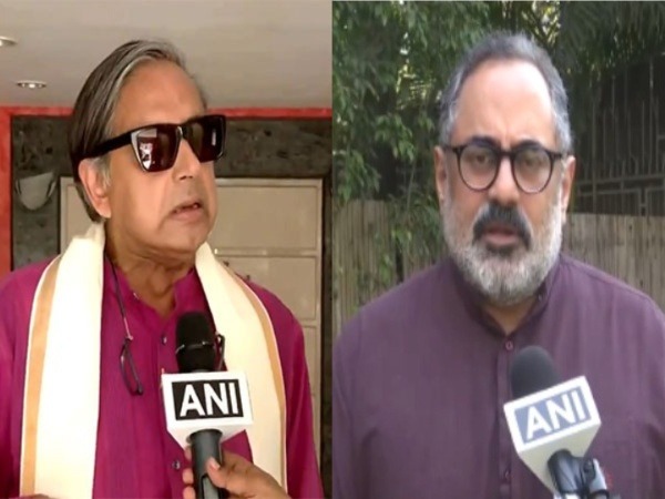 Shashi Tharoor (left) and Rajeev Chandras