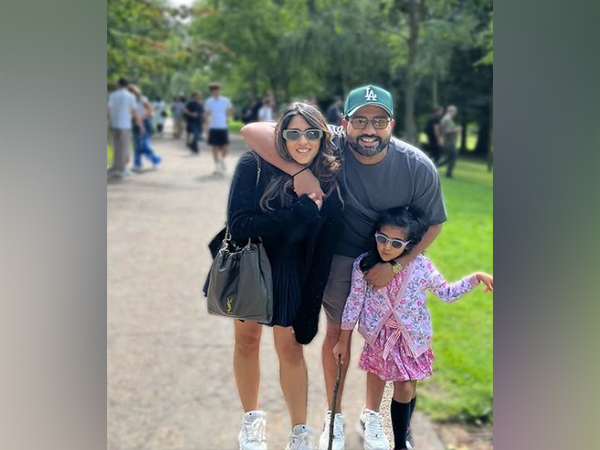 Star couple Rohit Sharma and Ritika Sajdeh with their daughter (Image source: Ritika's Instagram)