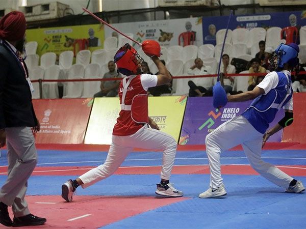 Gatka players in action during Khelo India Youth Games 2025 (Image: SAI media)