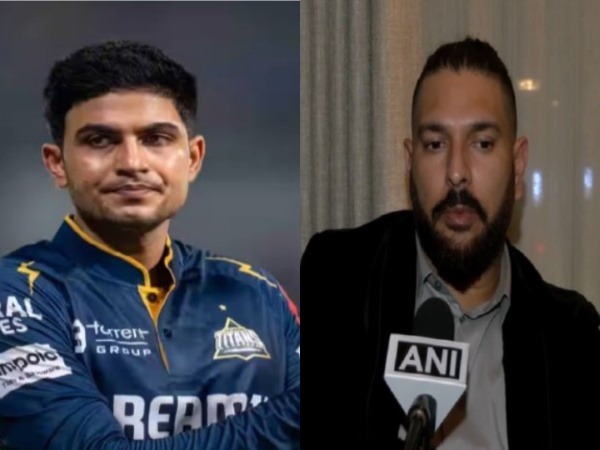 Shubman Gill (L) and Yuvraj Singh (R). (Photo: IPL/ANI)