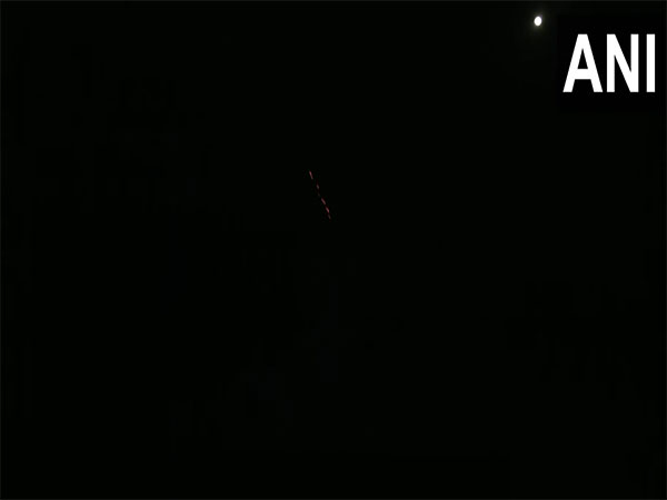 Red streaks seen and explosions can be heard as India's air defence intercepts Pakistani drones amid blackout in Samba (Photo/ANI)