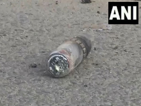 Parts of a projectile found in Bishnah area of Jammu district (Photo/ANI)