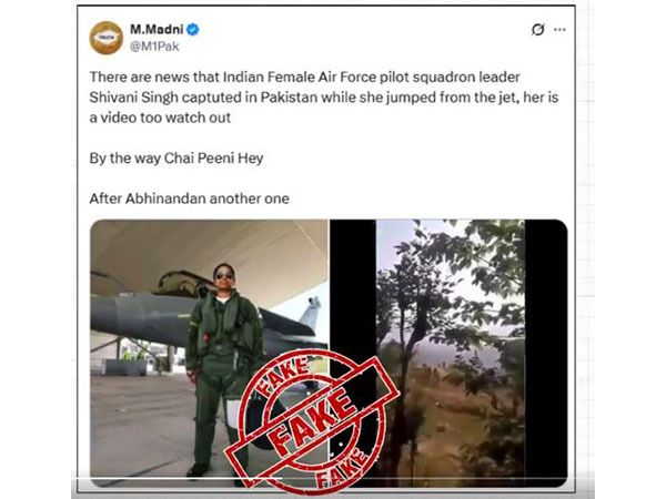 PIB Fact Check debunks Indian Female Air Force pilot has been captured. (Photo/ANI)
