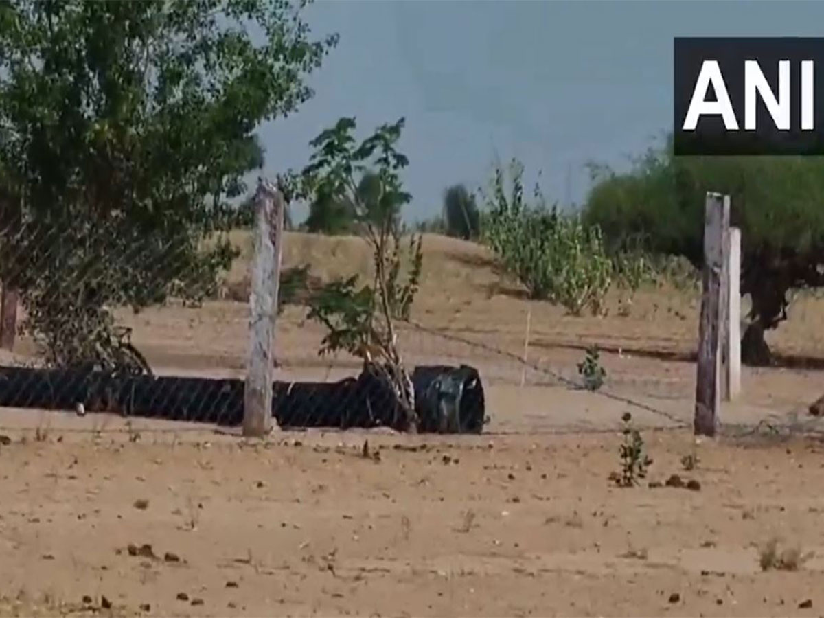 Projectile debris found in Pokhran, Rajasthan (Photo/ ANI) 