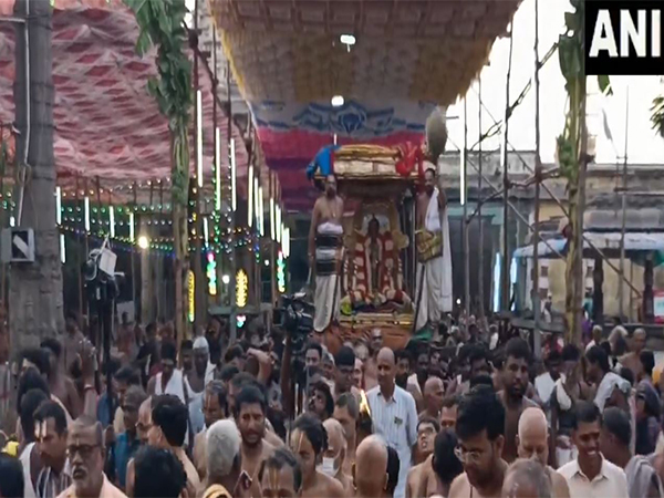 Vaikasi Brahmotsavam celebration at  Kanchipuram Varadaraja Perumal temple in Tamil Nadu (Photo/ ANI)