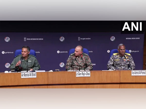 Director Generals of Air ops, Naval ops and Army ops at a news conference (Photo/AnI