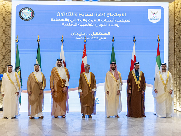 Mansoor bin Mohammed leads UAE delegation at 37th meeting of GCC National Olympic Committee Presidents (Photo/WAM)