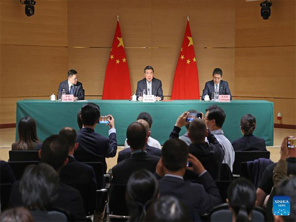 Chinese Vice Premier He Lifeng and other Chinese officials (Photo Credit: X/@ChineseEmbinUS)
