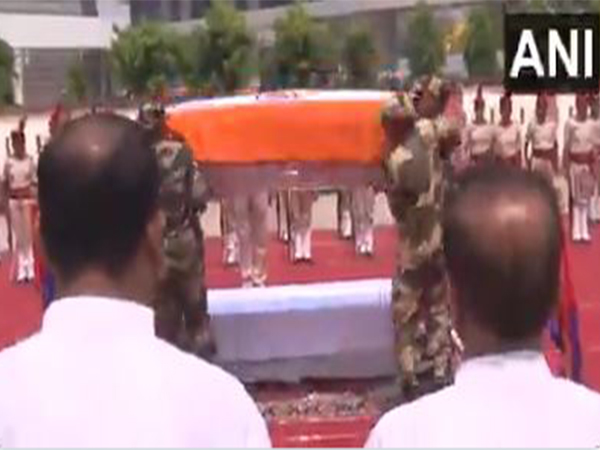 Mortal remains of BSF Sub-Inspector Mohammed Imteyaz reach Patna (Photo/ANI)
