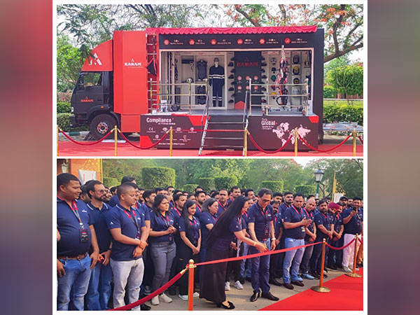 Kavita Nigam, CHRO, and Hemant Sapra, President – Global Sales & Marketing, KARAM Safety, inaugurate the MDV 4.0 at Marketing & Manufacturing Meet in Agra