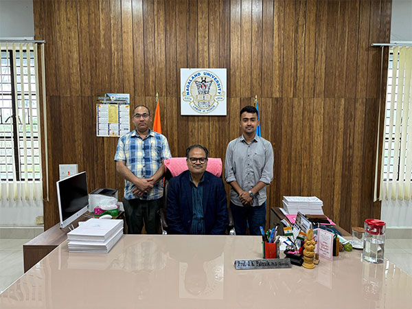 Nagaland University Phd scholar Dipankar Hazarika (right). (Photo/ANI)