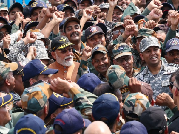 Prime Minister Narendra Modi at Adampur Air Base (Photo/ANI)
