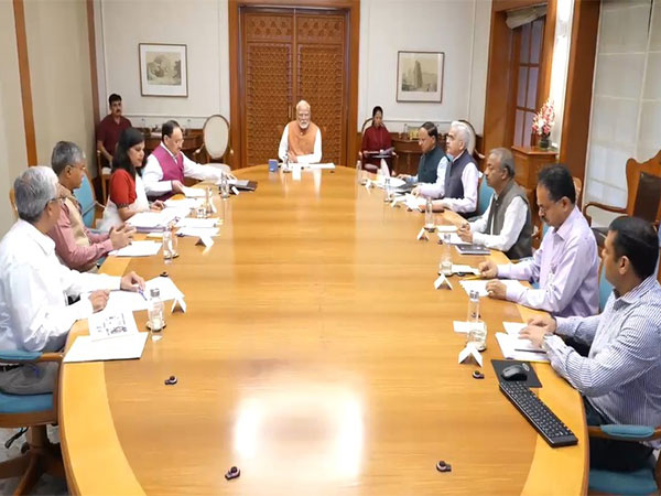 PM Narendra Modi chairs a meeting to review progress of TB elimination campaign (Photo/ANI)