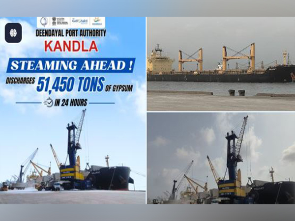 Kandla Port handles record 51,450 gypsums in 24 hours (Image: Deendayal Port Authority)