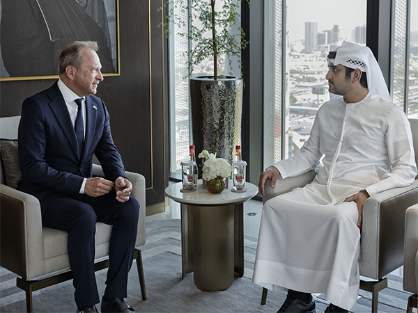 Sheikh Maktoum bin Mohammed meets Luxembourg’s Finance Minister Gilles Roth to explore economic and financial cooperation. (Photo: WAM) Sheikh Maktoum bin Mohammed meets Luxembourg’s Finance Minister Gilles Roth to explore economic and financial cooperation. (Photo: WAM)