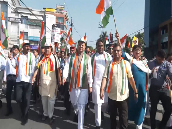 Uttarakhand CM Pushkar Singh Dhami flags off Tiranga Yatra in Dehradun (Photo: ANI)
