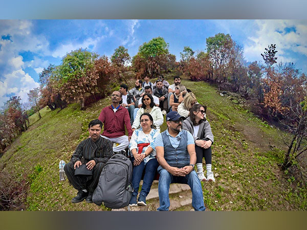 Mountain Mindfulness Session by Dr Prem and Retreat Guests at Nepal’s Mountain. 