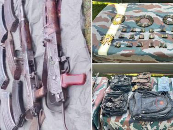 Security forces have recovered large quantity of ammunition and other war-like stores in JK's Shopian. (Photo: @adgpi)