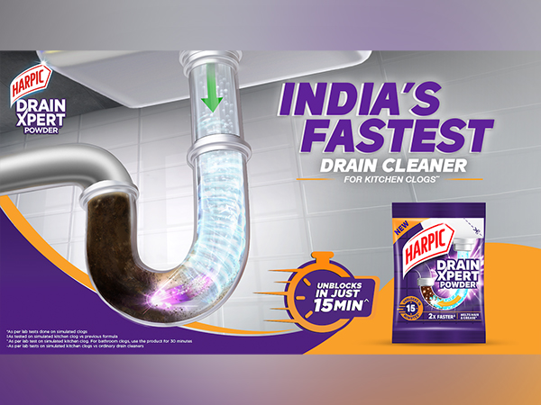 Harpic Unveils a Revolutionary Innovation with Harpic DrainXpert - India’s Fastest Drain Cleaner for Kitchen Clogs* Harpic Unveils a Revolutionary Innovation with Harpic DrainXpert - India’s Fastest Drain Cleaner for Kitchen Clogs*