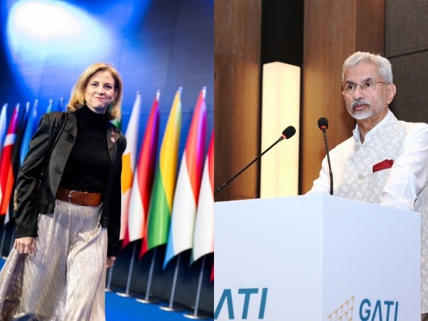 Austrian Foreign Minister Beate Meinl-Reisinger and External Affairs Minister S Jaishankar (Images: Reuters, X@DrSJaishankar)