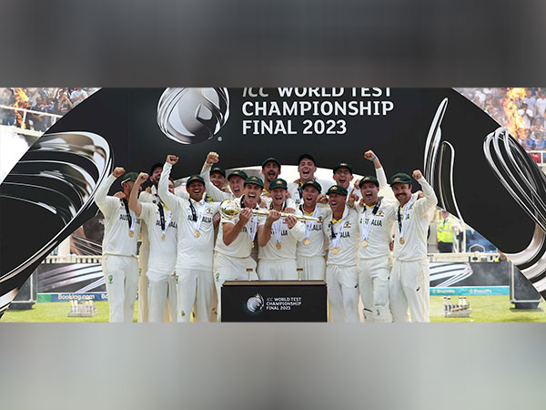 Australian team with the ICC World Test Championship mace. (Photo- ICC)