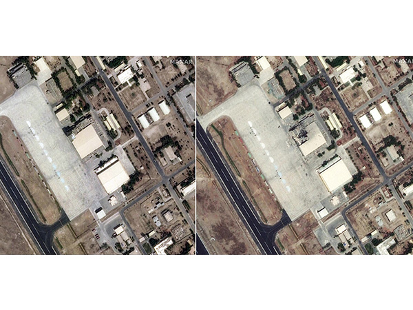 Damage inflicted upon Sukkur Air Base, due to the Indian strike (Image/Reuters)