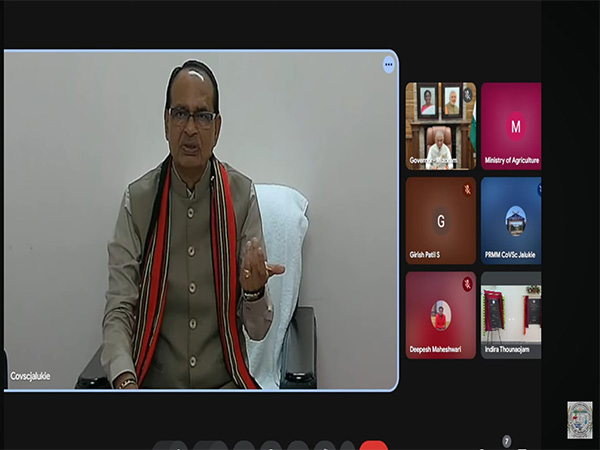 Union Agriculture Minister Shivraj Singh Chouhan virtually inaugurates two new buildings of Horticulture College in Mizoram (Photo/ANI) 